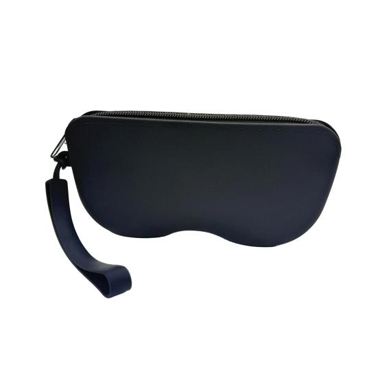 Silicone Glasses Case Portable Sunglasses Pouch with Zipper Lanyard Waterproof Large