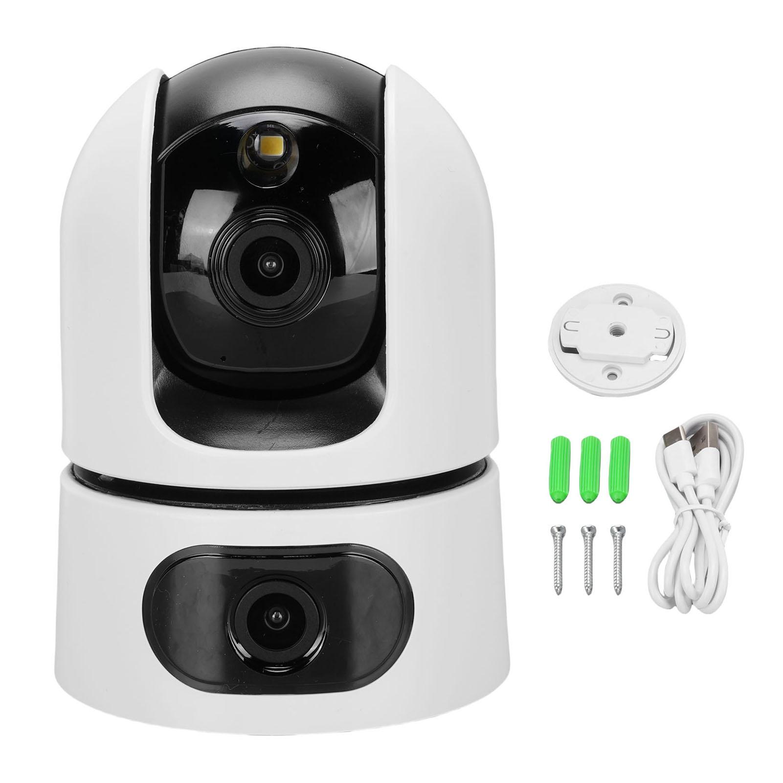 

Security Camera Motion Detection WiFi 4MP Double Lens Camera with APP for Home Stores Supermarkets