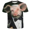 Men Fashion Short Sleeve 3d Print T Shirt Round Neck Summer Plus Size Tees