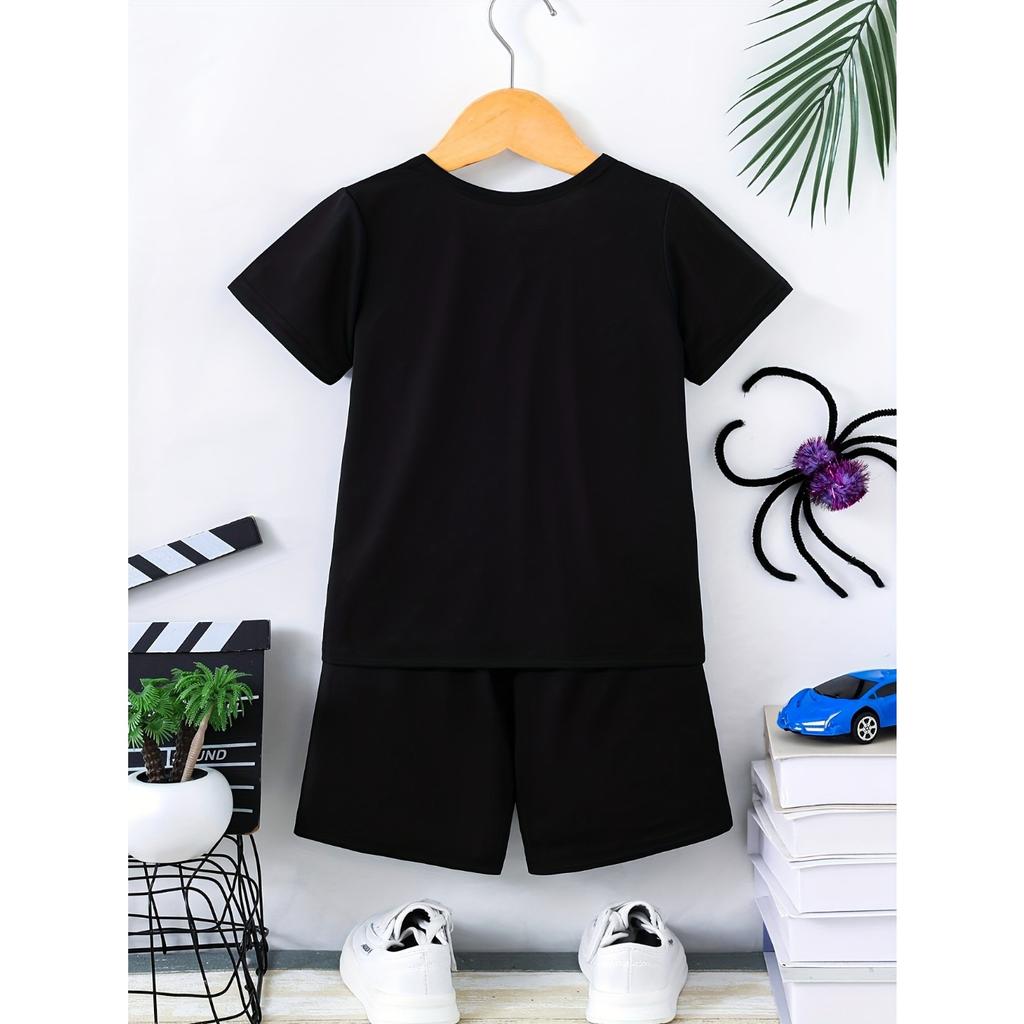 Summer Baby Boy Clothes Set Kid Girls Cartoon Spider Printed T-Shirts Shorts 2pcs Children Bottom
