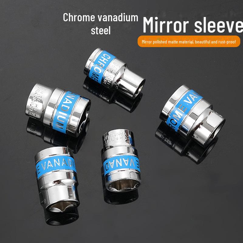 12-Piece Dual-Purpose Chrome Vanadium Ratchet Wrench Set with Extension Rod and Iron Box