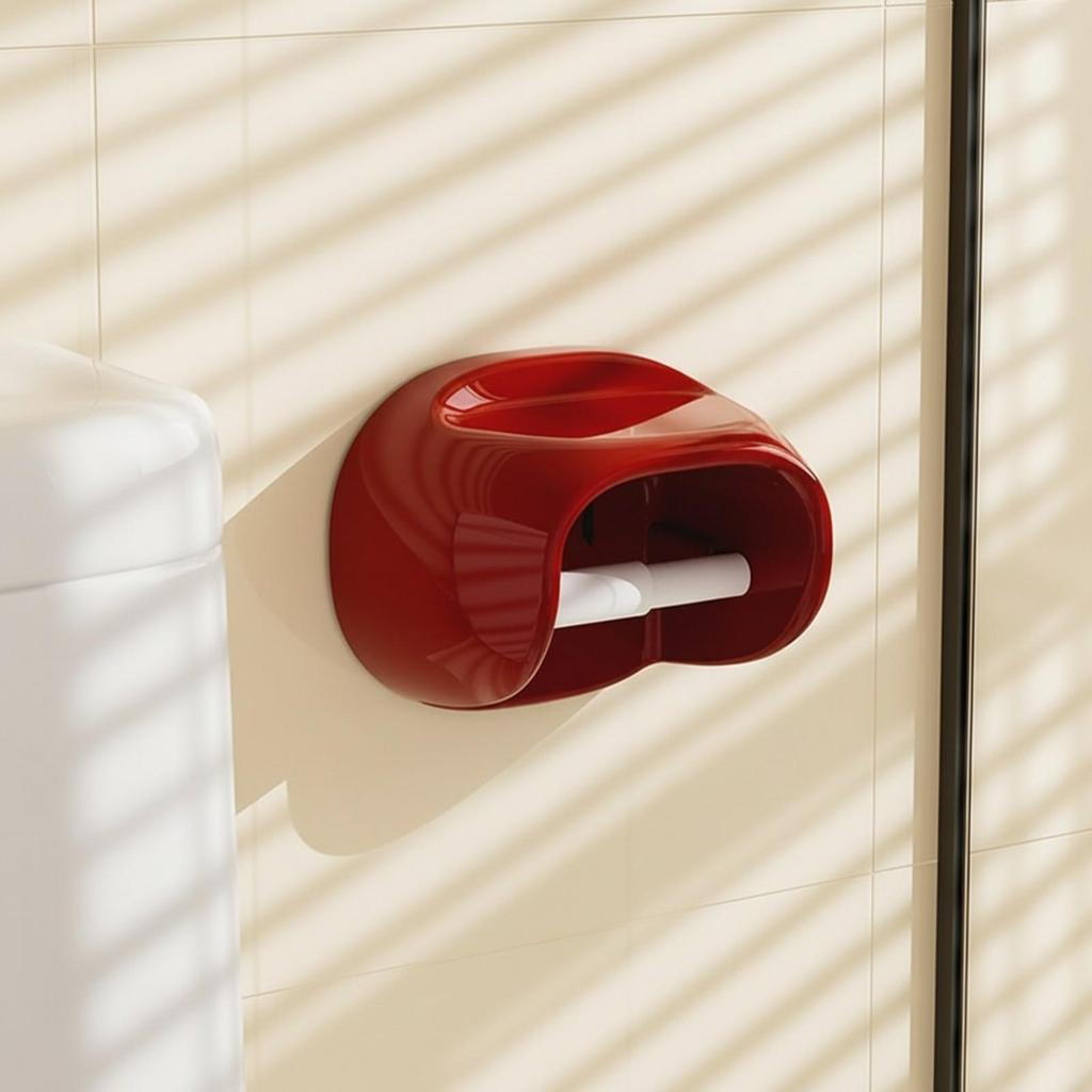 Wall Toilet Paper Dispenser with Shelf Glossy Finish WallMounted Roll Holder