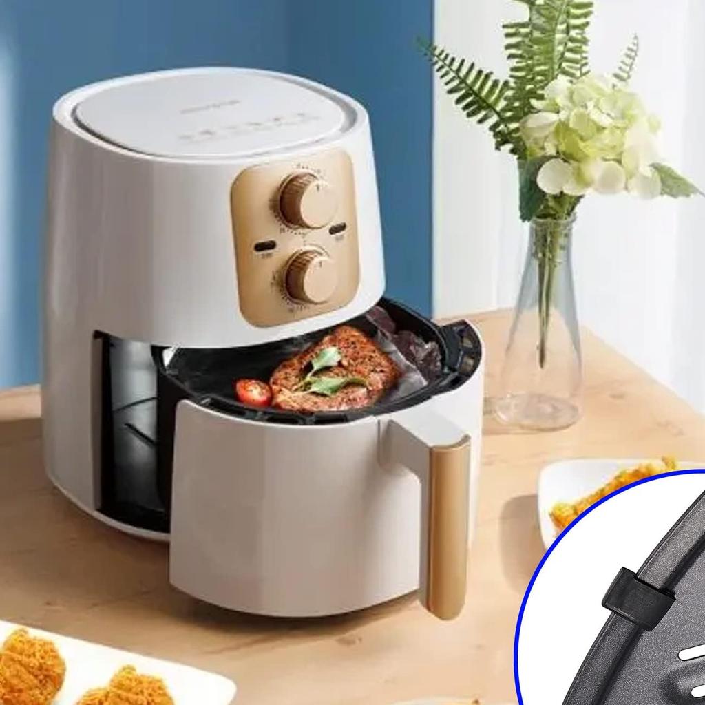 8 Pieces Air Fryer Rubber Bumpers, Aifeier ET Black Air Fryer Replacement Rubber Tips for Power XL Air Fryer Grill Pan