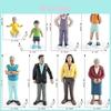Realistic Family Member Figurines Set Including Grandpa Grandma Dad Mom And Kids For Collecting And Display