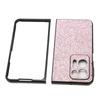 Schutzhülle Kristallhülle Sturzsicher Stoßfest Handyhülle für Oppo Find N2 Pink Glitzer