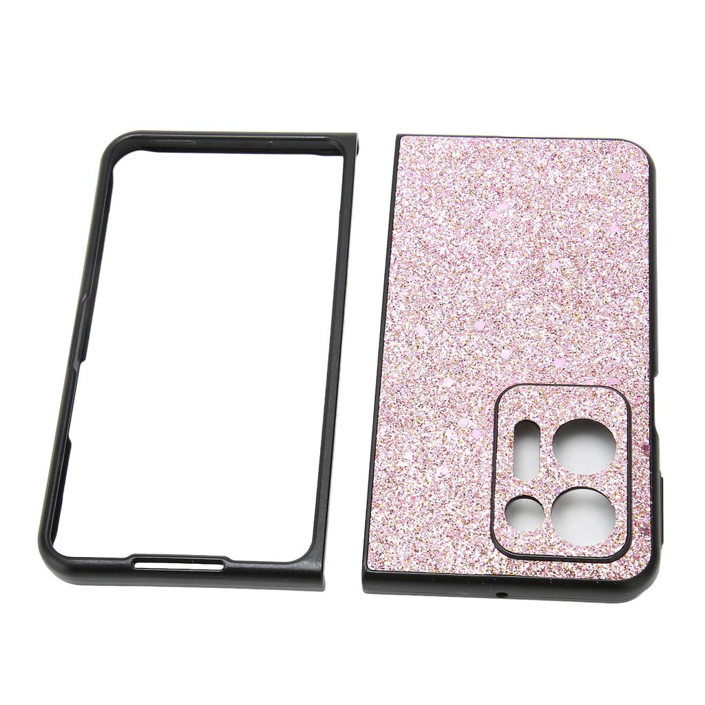 Schutzhülle Kristallhülle Sturzsicher Stoßfest Handyhülle für Oppo Find N2 Pink Glitzer