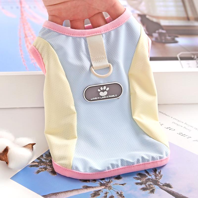

Cold feeling pet small puppy cat vest dog clothes summer XXL синий