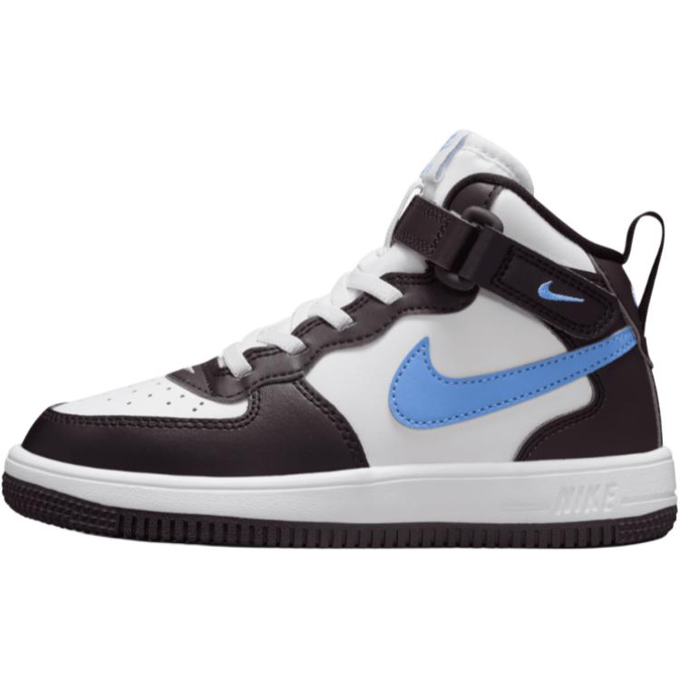 Nike Air Force 1 Comfortable Versatile Anti-Kick Wear-Resistant Mid-Top Kids Sneakers Kids Sneakers Black White FJ1917-600