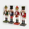 Collectible 25cm Wood Nutcrackers Figurine Handmade Tabletop Decoration Stylish Desktop Statue Ornament for Party Use