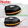 2pcs For Volkswagen VW Golf 6 MK6 GTI R32 08-14 2Pcs Car Dynamic LED Turn Signal Light Rearview Mirror Blinker Indicator