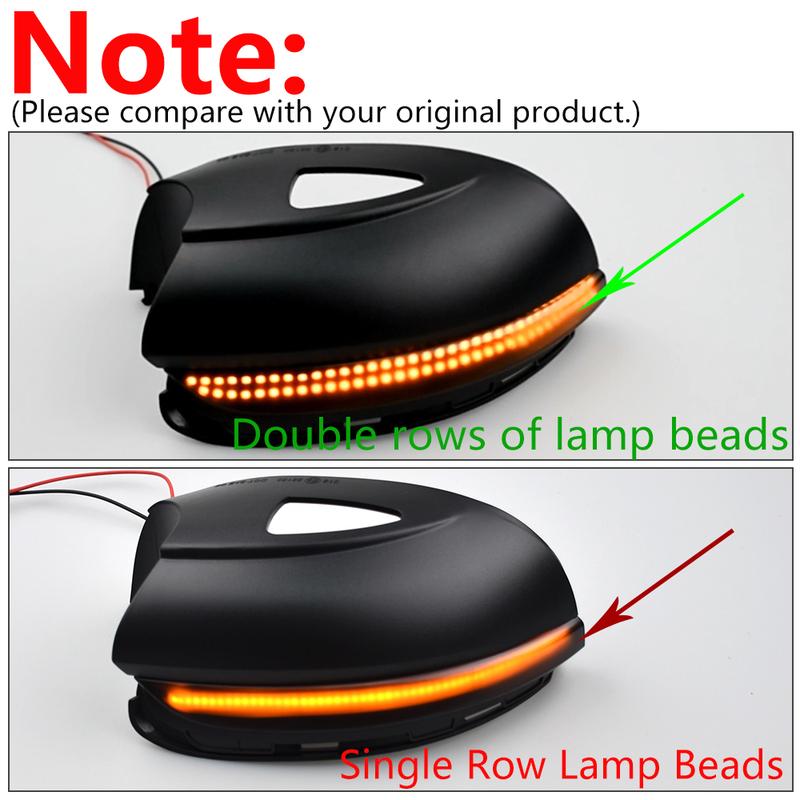 2pcs For Volkswagen VW Golf 6 MK6 GTI R32 08-14 2Pcs Car Dynamic LED Turn Signal Light Rearview Mirror Blinker Indicator