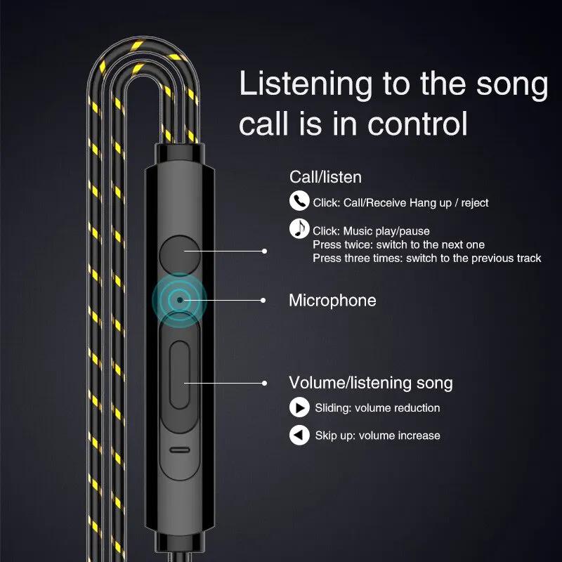 Explosive Double Moving Coil Headphones In Ear Subwoofer Cross Border Wire Controlled Fever Hifi Headphones With Shocking Sound