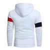 Men Winter Hoodie Pullover Colorblock Long Sleeves Drawstring Hooded Keep Warm Soft Mid Length Spring Hoodie for School