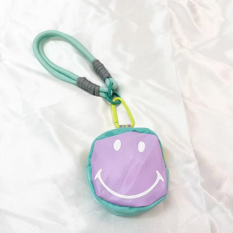 Trendy Colorful Soft Small Backpack with Coin Purse, Hand Strap & Contrasting Color Lanyard Pendant