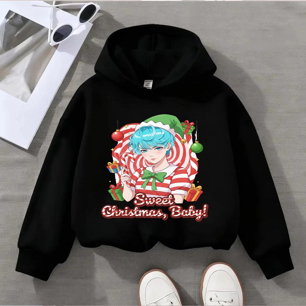 

Рождественское детское худи «Зимняя сказка» с очаровательным морозным дизайном для праздничного сезона 110