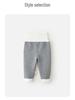 Baby High-Waist Quilted Warm Pants - Newborn Autumn/Winter Cotton Solid Color