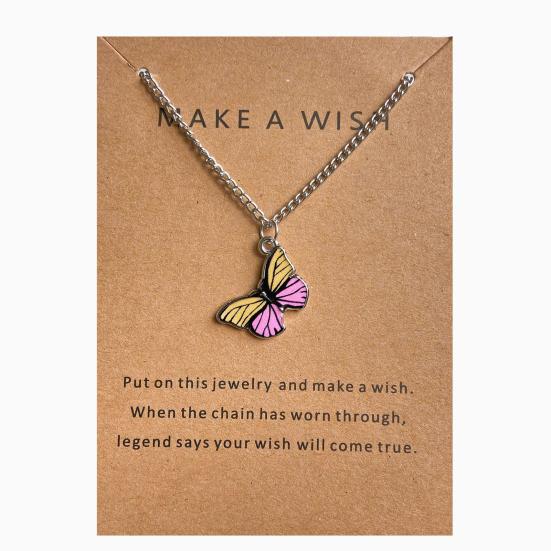 Women Necklace Butterfly Shape Good Workmanship Creative Alloy Women Pendant for Gift