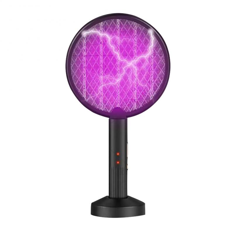 2 In 1 3500V Electric Insect Racket Swatter Zapper USB Rechargeable Summer Mosquito Swatter Kill Fly Bug Zapper Killer Trap