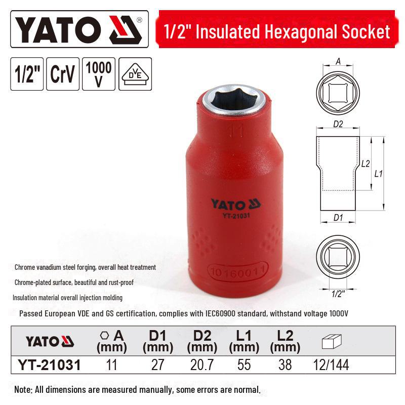 

Yiertuo 1/2 большой изолированный шестигранный ключ, 1000 В инструмент электрика