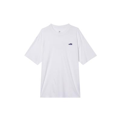 Solid Color Fashion Comfortable Round Neck Casual Pullover Sports Short Sleeve T-Shirt With Drop Shoulder Men Tops White FV3752-100
