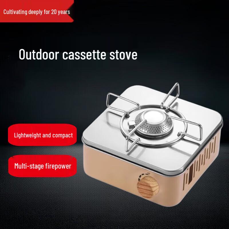 Portable Gas Cassette Stove with Grill Pan Set
