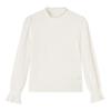 Women's Elegant Lace Mock Neck Long Sleeve Top