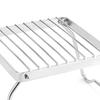 Folding Campfire Grill Stainless Steel Striped Barbecue Grill Holder Portable Stove Stand Bracket for Outdoor Camping