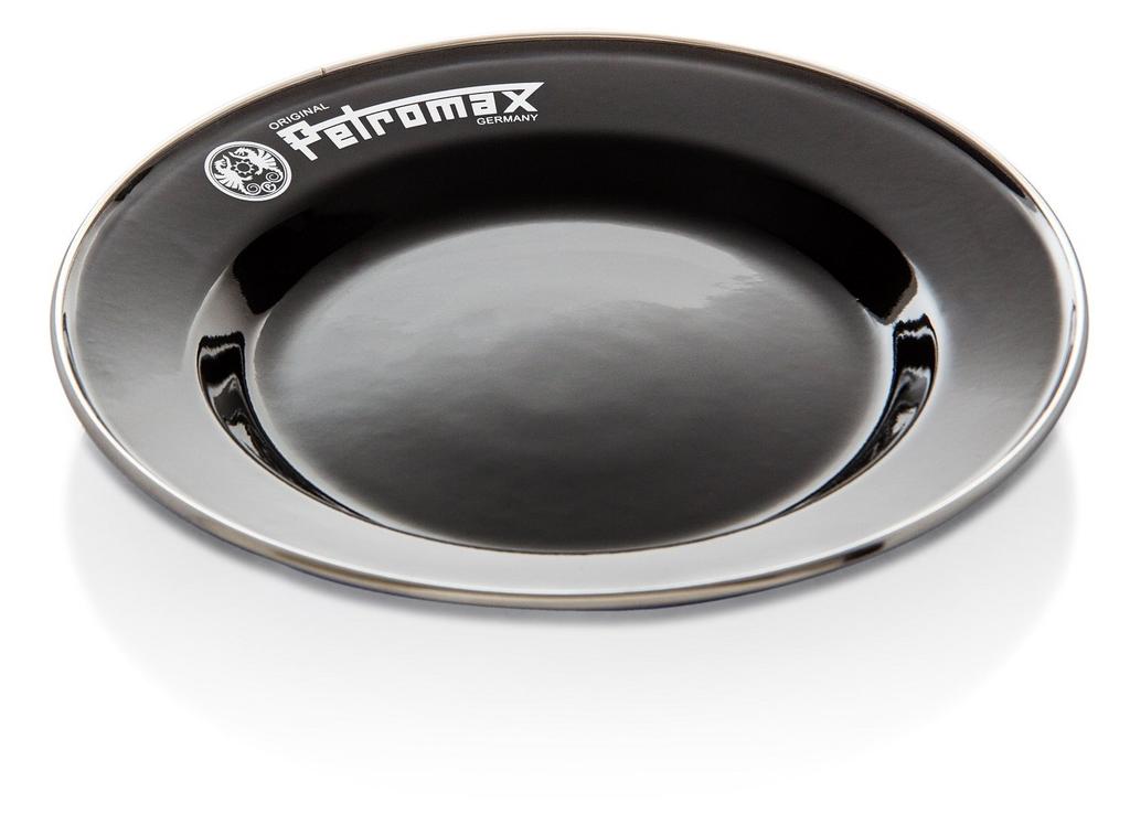 PETROMAX Outdoor Camping Enamel Plate Black 12896 (2 pieces)