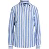 Polo SS25 Pony Embroidered Striped Long Sleeve Linen Shirt Women Shirts Multicolor MPOSHTNDO20827-400