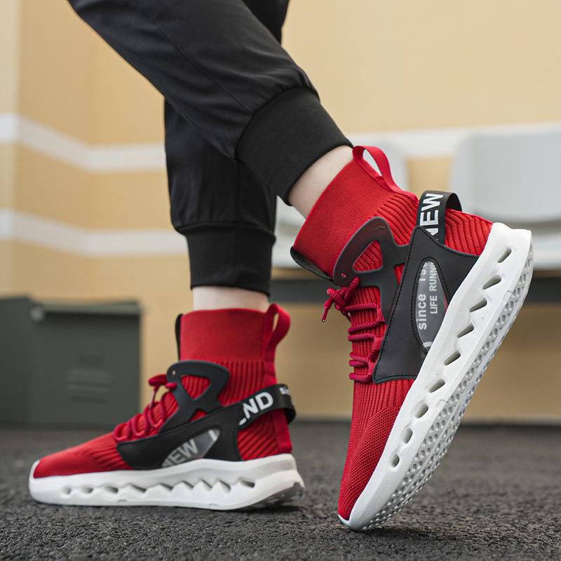 Frühlings- und Herbst-Plateau-Sneaker Leichte und atmungsaktive High-Top-Laufschuhe Studenten-Sneaker