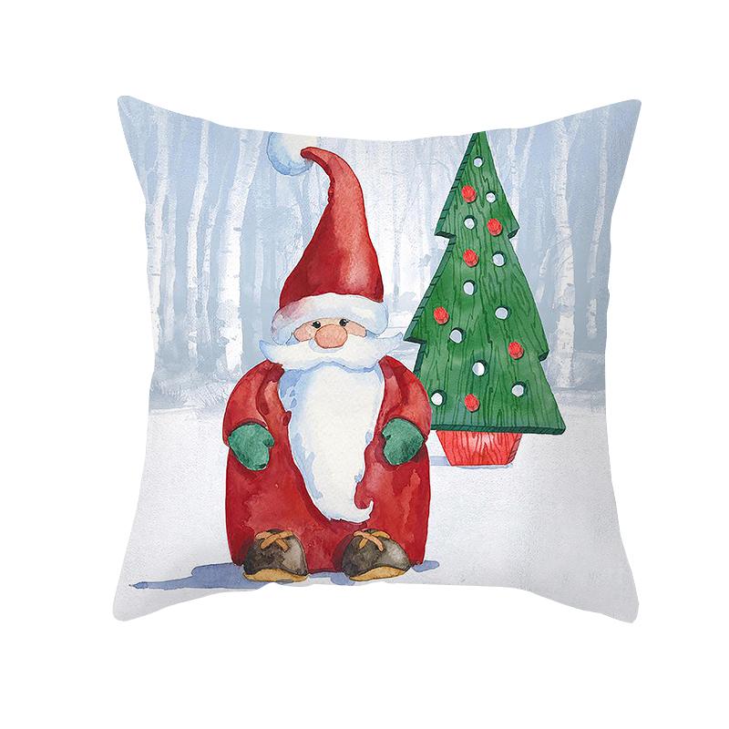 Christmas Cushion Cover Gnome Santa Sleigh Sofa Pillowcase  Decorations Navidad