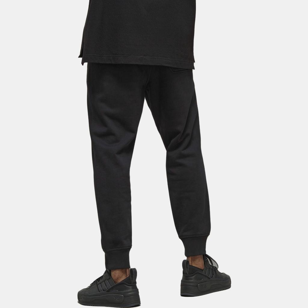 adidas Y-3 Organic Cotton Terry Cuffed Pants Black Men Streetwear H44799