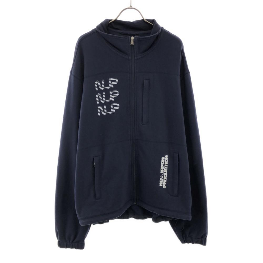 

Name. Print Long sleeve sweat Zip jacket L Navy Back print Men s Used