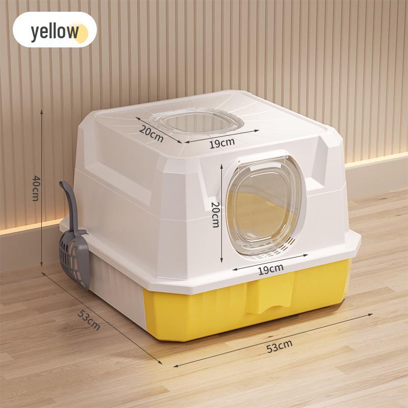 Large Enclosed Cat Litter Box with Detachable Drawer, Easy to Clean & Durable