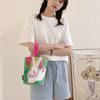 Dog Cartoon Canvas Bucket Bag Cat Dog Lunch Bag Reusable Rabbit Handbag  Travel