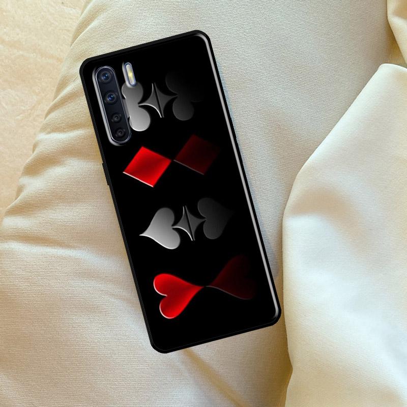 Spades Poker Play Cards Ace Art For OPPO A74 A54 A94 A15 A17 A77 A79 A58 A78 A98 A5 A9 A16 A76 A96 A52 A72 A53S A57S Case