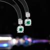 Women's Light Luxury Design Elegant Inlaid Zircon Geometric Square Earrings Fashionable And Versatile Niche Design Earrings