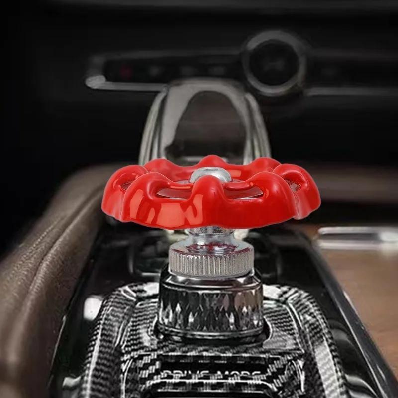 Car One Key Start Button Valve Decor Accessories Central Control Rotation One Click Start Button Industrial Valve Decoration
