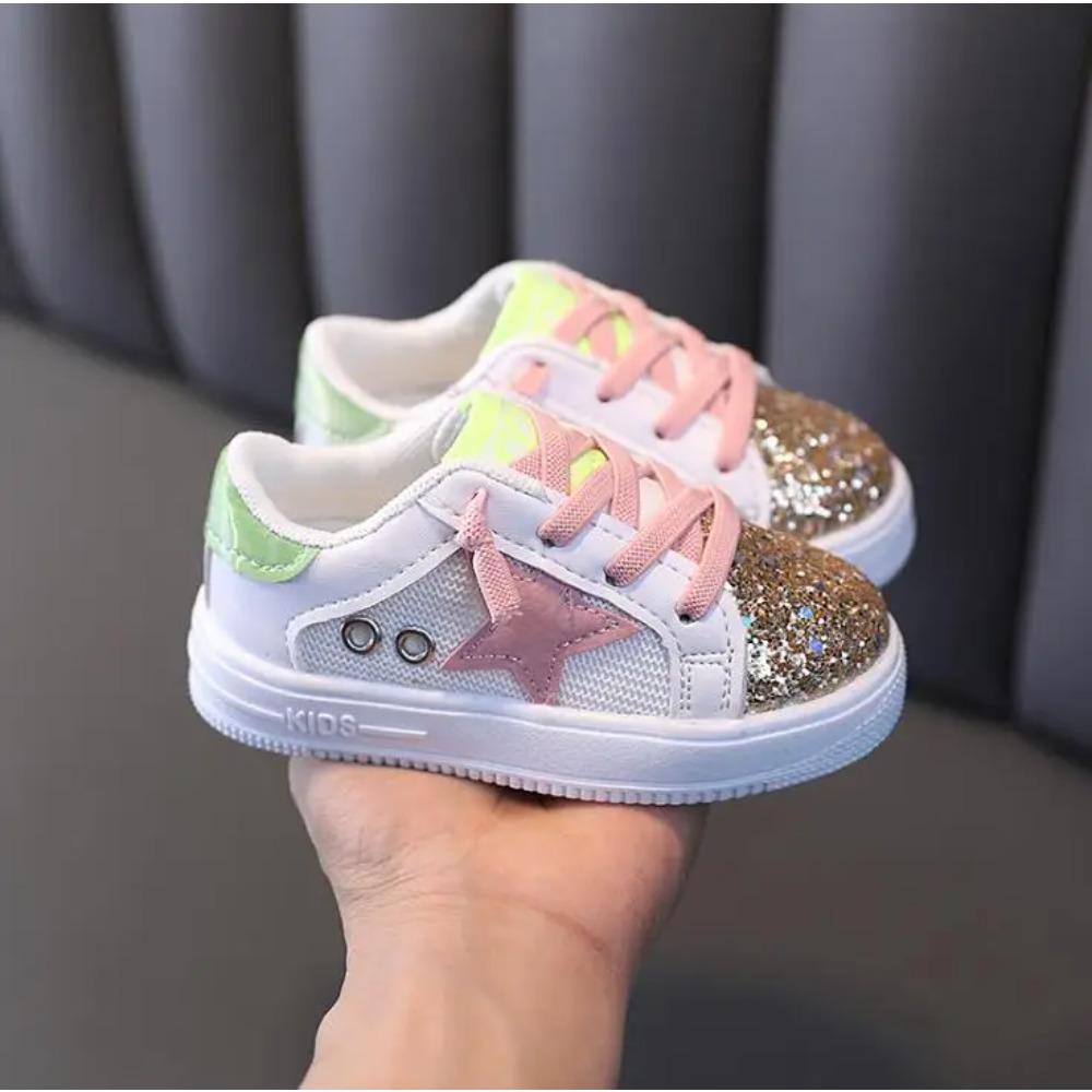 

Children s Kids Casual Sports Shoes and Lightweight Comfortable Single Sequins Sneakers Autumn Non-Slip Children Girls Shoe 23