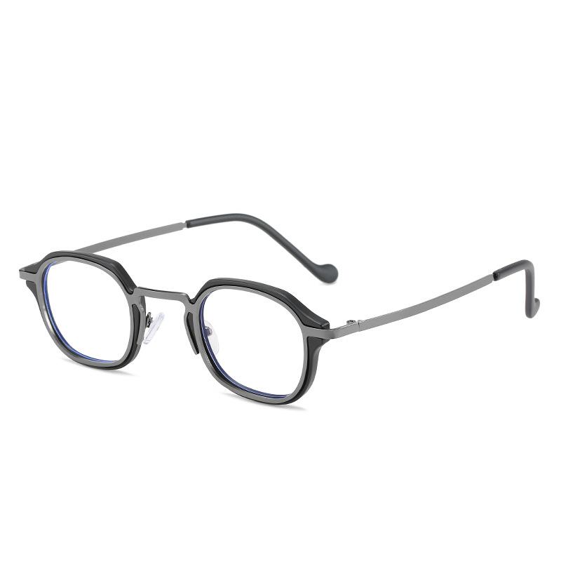 Blue Light Computer Glasses Men  Metal Round Frame Myopia Glasses Women Vintage Optical Nearsighted Eyeglasses 0 To -600