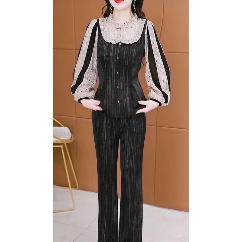 

Весенняя мода 2025 года: Комплект из двух предметов: облегающий топ и брюки широкого кроя для стильного, молодежного образа 4XL (145-160 lbs)