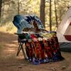 1pc Dragon Ball3 Theme Blanket - Digital Print, Polyester, Cozy for All Seasons, Perfect for Outdoor, Camping, and Travel