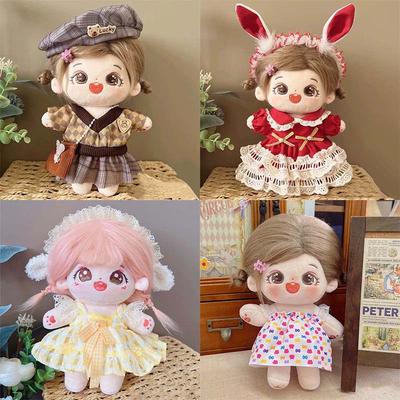 Cute Doll Clothes for 20cm Cotton Doll Princess Maid Dress Up Lolita Clothing Set Kids Dolls Dress Up Toys Doll Accessories