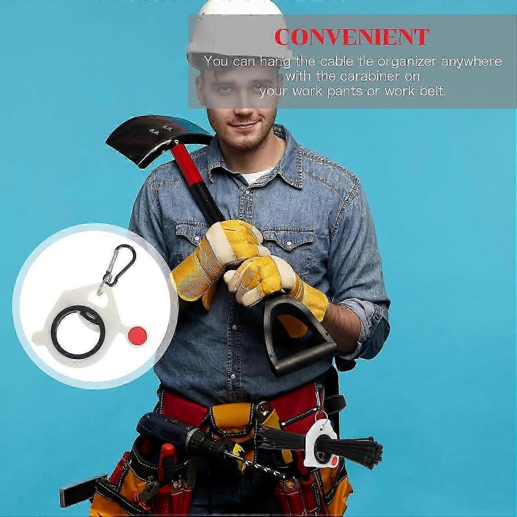 Cable Tie Holder Set with Automatic Tightening, Reusable Heavy Duty Zip Tie Mount for Efficient Cable Management