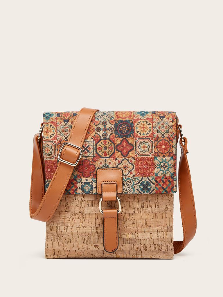 Fashion Cork Women's Bag Guochao RPET Bark Shoulder Crossbody Flip, Computer Bag Bag, Custom
