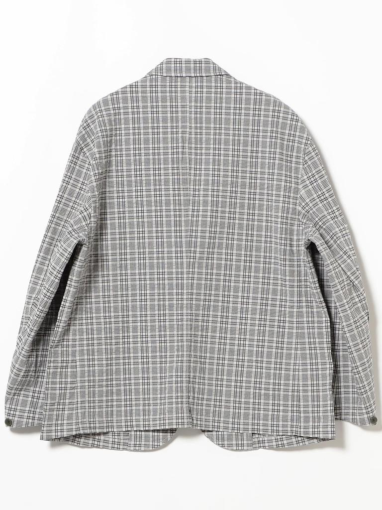 B:MING LIFE STORE by BEAMS Men's Check Soccer Jacket, Gray, M_92160085247