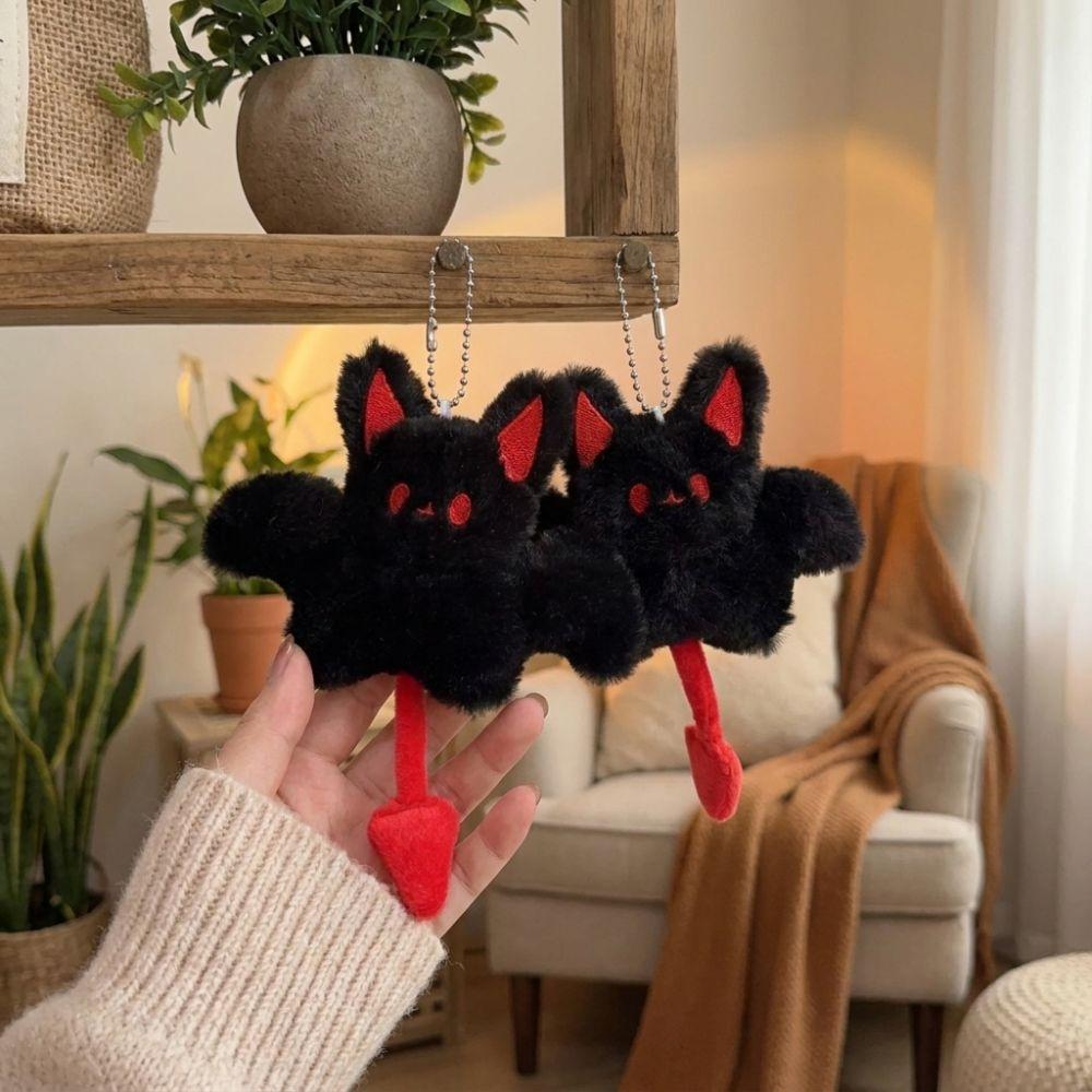 Soft Plush Bat Doll Keychain Room Decor Cute Bat Keyring Bat Hanging Ornament  Birthday Gift