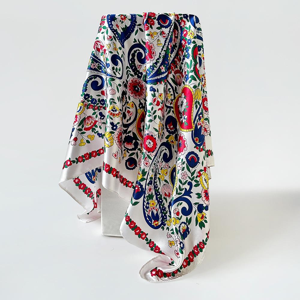 90*90cm Bandana Scarf Cashew Printed Shawl Wrap Fashion Women Hijab  Fashion Accessory