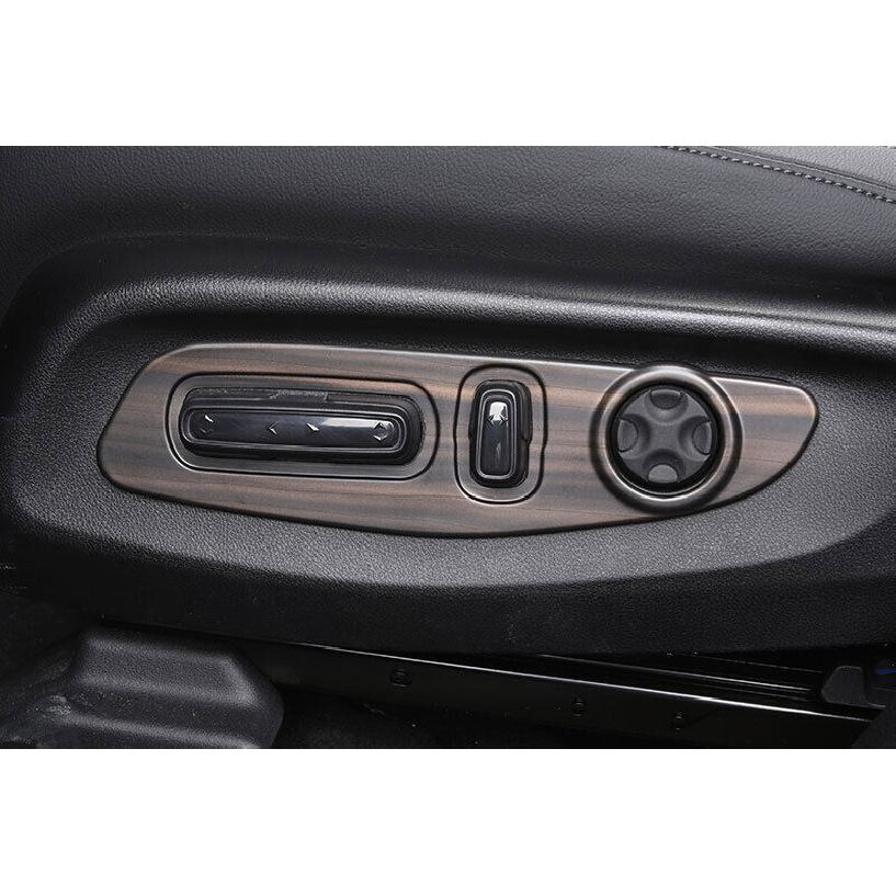 Wood Grain Seat Button Handle Panel Cover Trim 2pcs For Honda CRV CR-V -2024