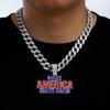 Hip Hop Men And Women Full Diamond Cuban Chain Hiphop Star With Necklace Diamond Street Hipster Versatile Collarbone